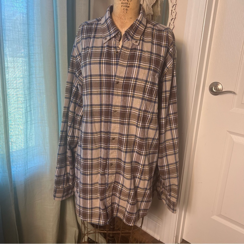 Weatherproof Vintage 100% cotton flannel shirt, men’s XXL